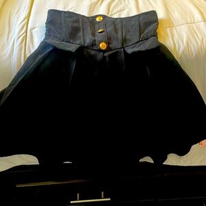 Black high waisted corduroy skirt from SHEIN size Medium
